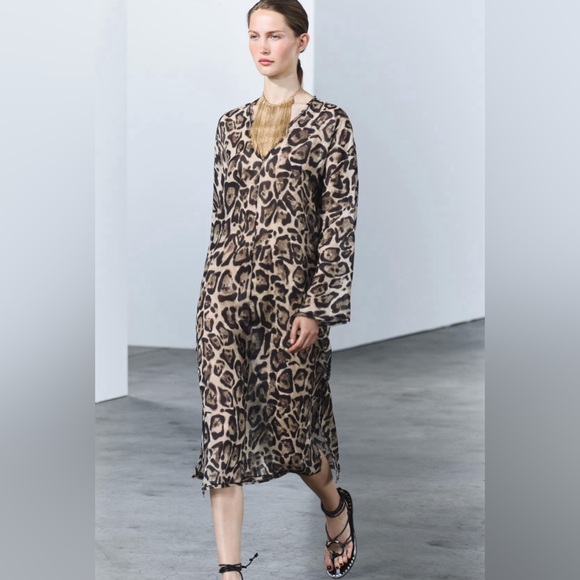 Ramie animal print tunic blouse - Picture 2 of 8